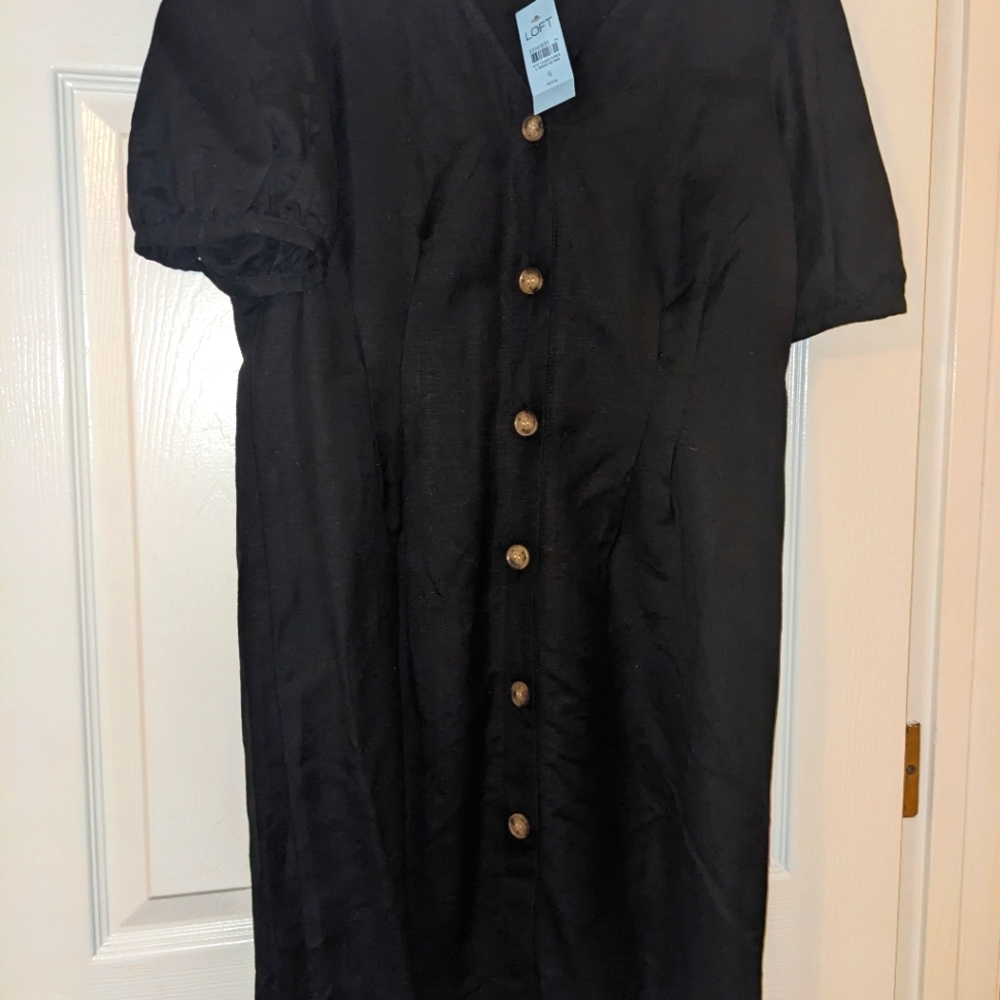 Loft Linen button down dress